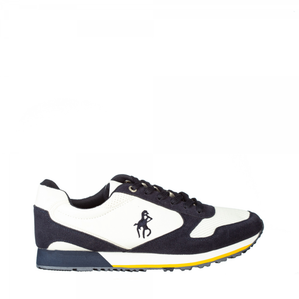 Ανδρικά αθλητικά παπούτσια Gionopol λευκά με μπλε, 2 - Kalapod.gr